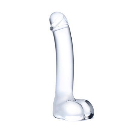 Glas - Realistic Curved Glass G-Spot Dildo clear