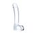 Glas - Realistic Curved Glass G-Spot Dildo clear