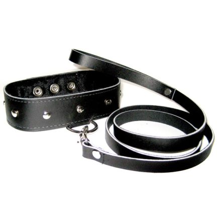 Sportsheets - Leather Collar & Leash Set black