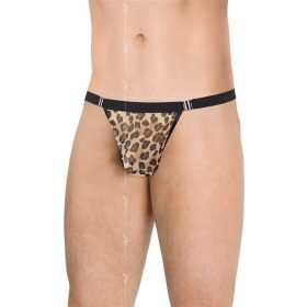   Softline Mens Thong 4528 Férfi Tanga Alsónemű O/S barna párduc