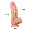 Lovetoy 10" Dual Layer Platinum Silicone Cock – Kettős rétegű platina szilikon dildó