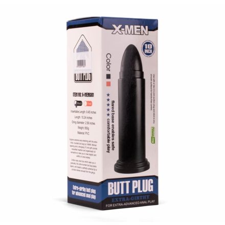 X-MEN 10" Huge Butt Plug Black